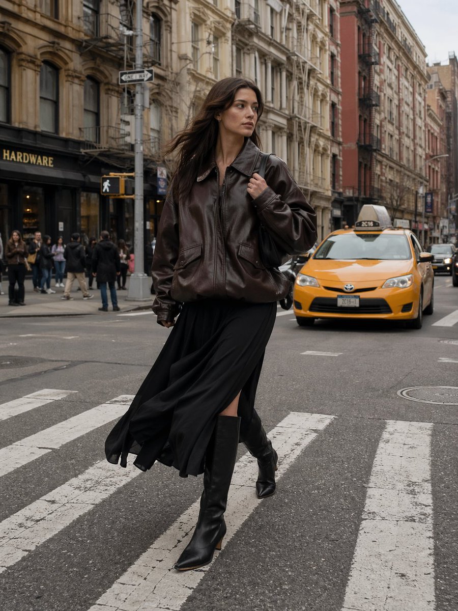 Street Fashion Motion Full-Body Shot